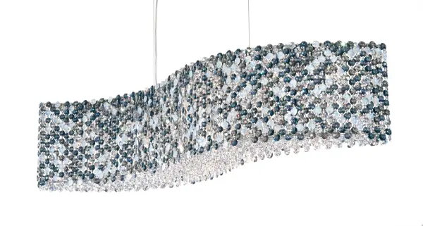 Light dances across an elevated modern artform.  Set in a wave of perpetual motion, Refrax arranges interlocking layers of Optic Crystals to scatter light into a uniform shower of rainbows.  Even in its simplest form, nothing else comes close to a Schonbek.