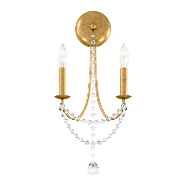Drawing historic inspiration from Georgian style candelabras, Verdana conveys an artistic sense of weightless volume.  The complete form of sweeping metallic armature counterbalanced with an ethereal web of Optic Crystal strands culminates in a featured jewel finial.
