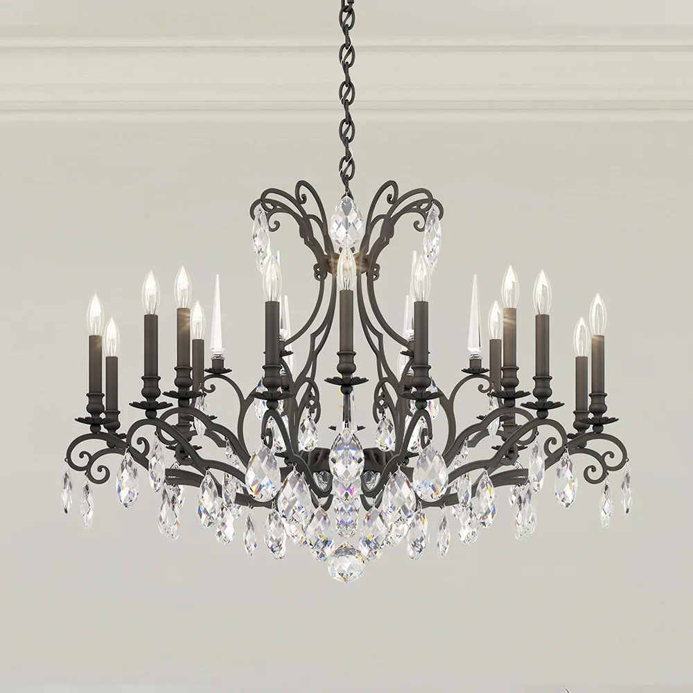 Renaissance Nouveau 18 Light 120V Chandelier in Heirloom Gold with Heritage Handcut Crystal