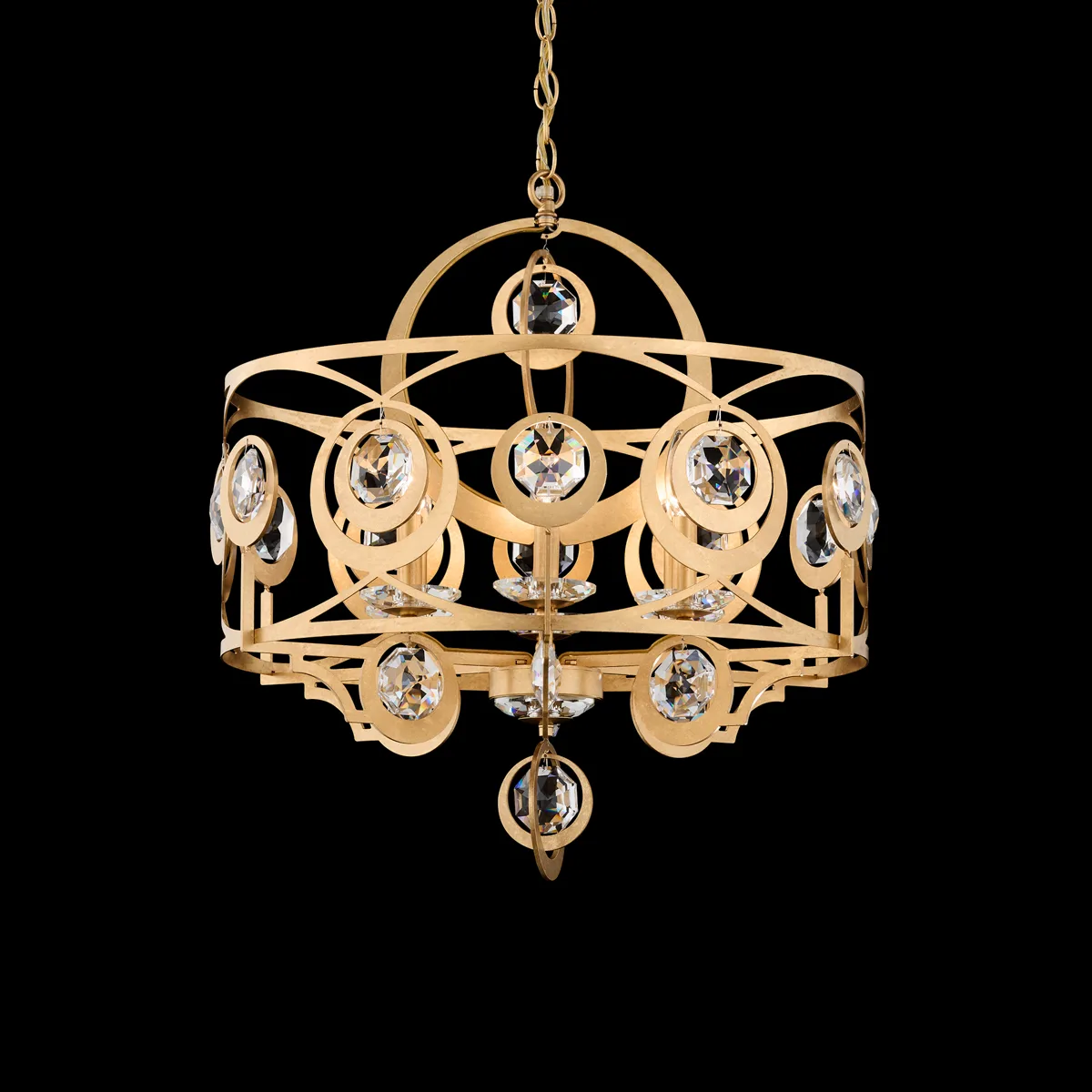 Gwendolynn 6 Light 120V Chandelier in Heirloom Gold with Clear Radiance® Crystal