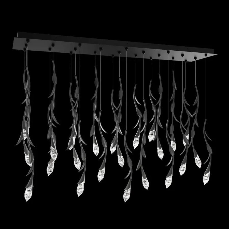 Secret Garden 23 Light Multi-Light Pendant in French Gold with Optic Haze Quartz®