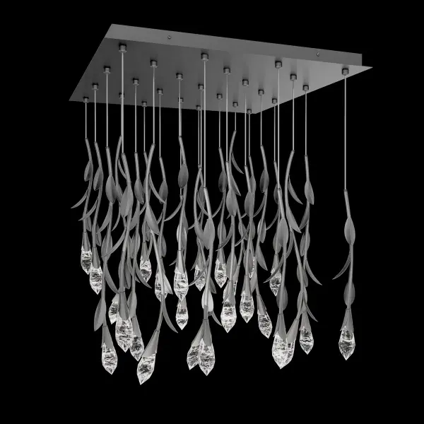 Secret Garden 25 Light Multi-Light Pendant in French Gold with Optic Haze Quartz®