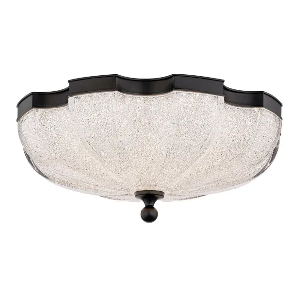 Transform your space into a realm of enchanting beauty with Cupola, whose hand-blown fluted glass bowl is adorned with Radiance® Crystal Dust. The grooved texture on the shade takes center stage, revealing its vivacious highlights when illuminated from within. A rounded finial crowns this luminaire, providing a luxurious finishing flourish.