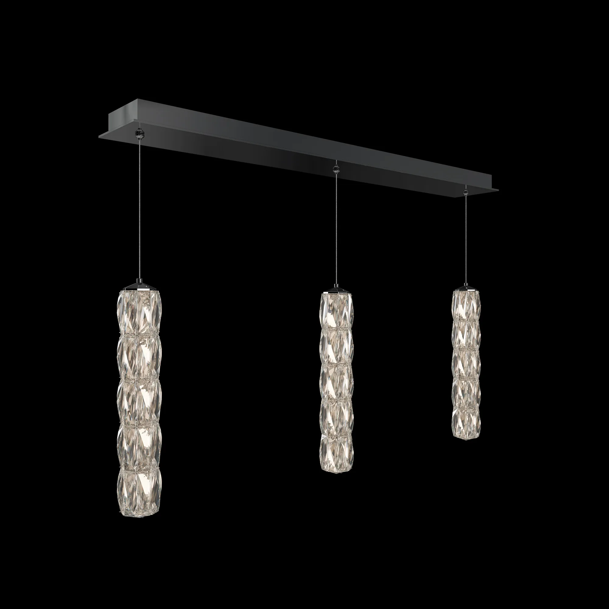 Verve 3 Light Multi-Light Pendant in Polished Stainless Steel with Radiance Crystal