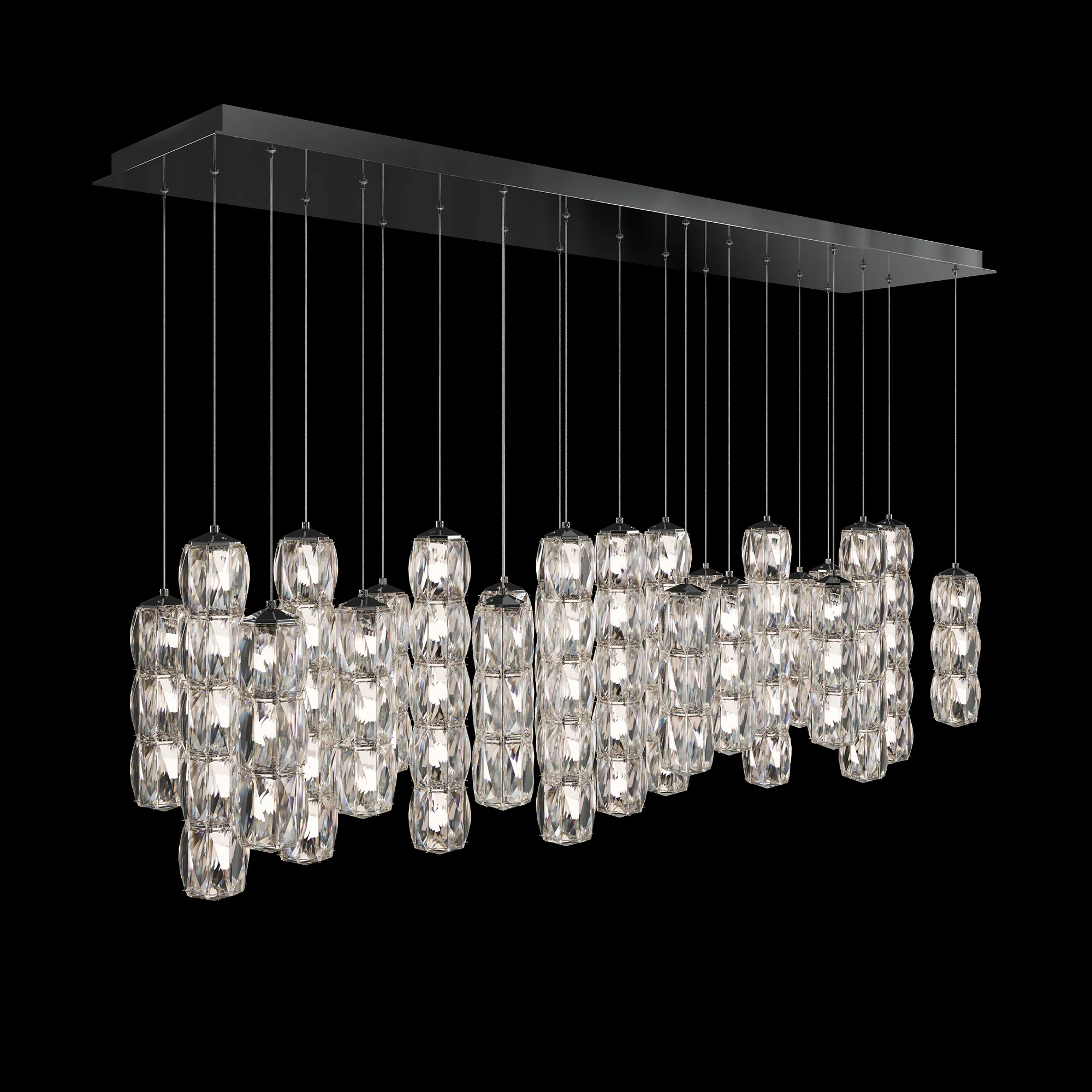Verve 23 Light Multi-Light Pendant in Polished Stainless Steel with Radiance Crystal