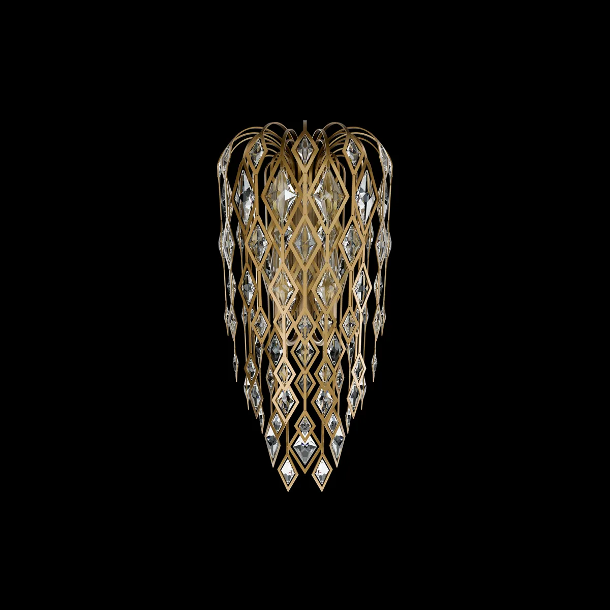 Laureline 2 Light 120V Chandelier in Antique Pewter with Optic Crystal