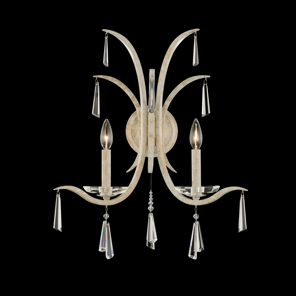 Tinsley 2 Light 120V Wall Sconce in Heirloom Gold with Clear Radiance® Crystal