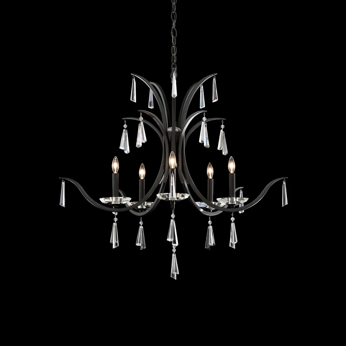 Tinsley 5 Light 120V Chandelier in Heirloom Gold with Clear Radiance® Crystal