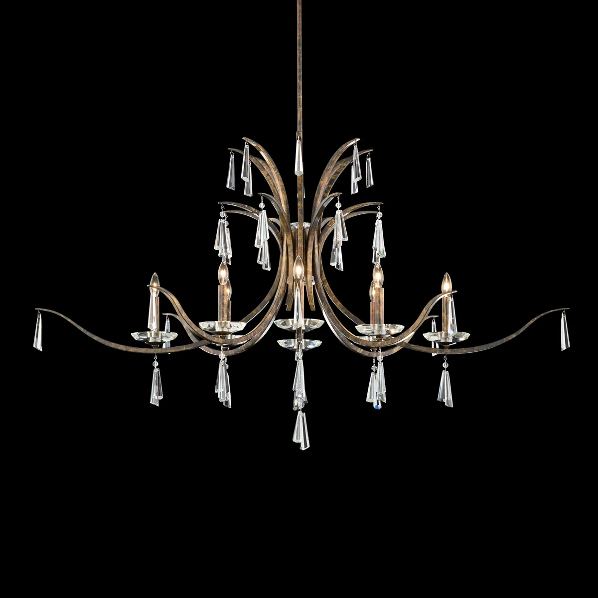 Tinsley 8 Light 120V Chandelier in Heirloom Gold with Clear Radiance® Crystal