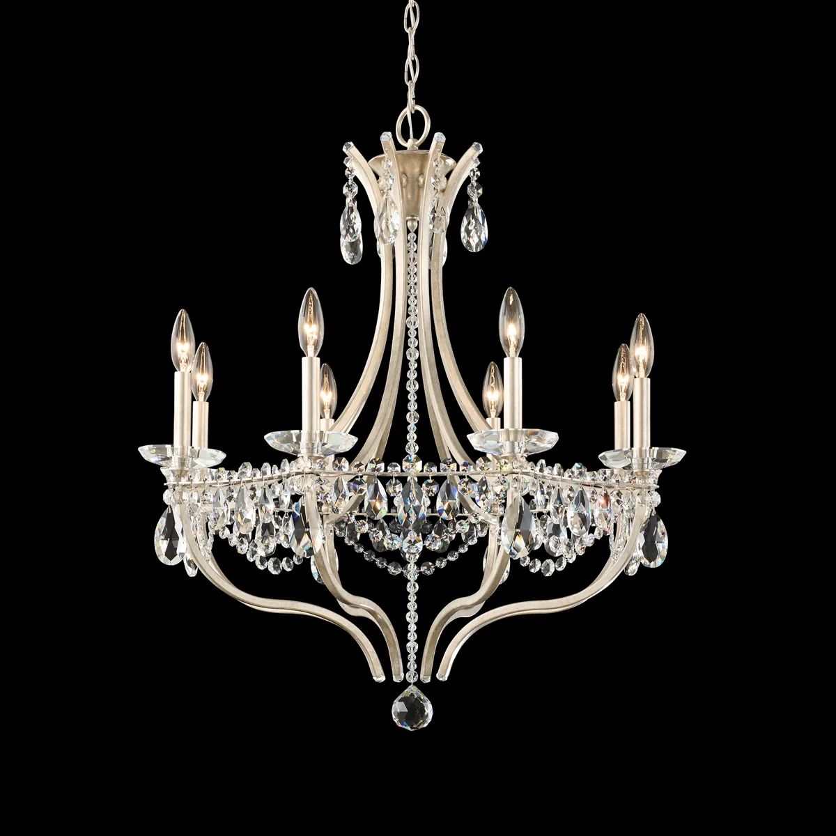 Adley 8 Light 120V Chandelier in Heirloom Gold with Clear Heritage Handcut® Crystal