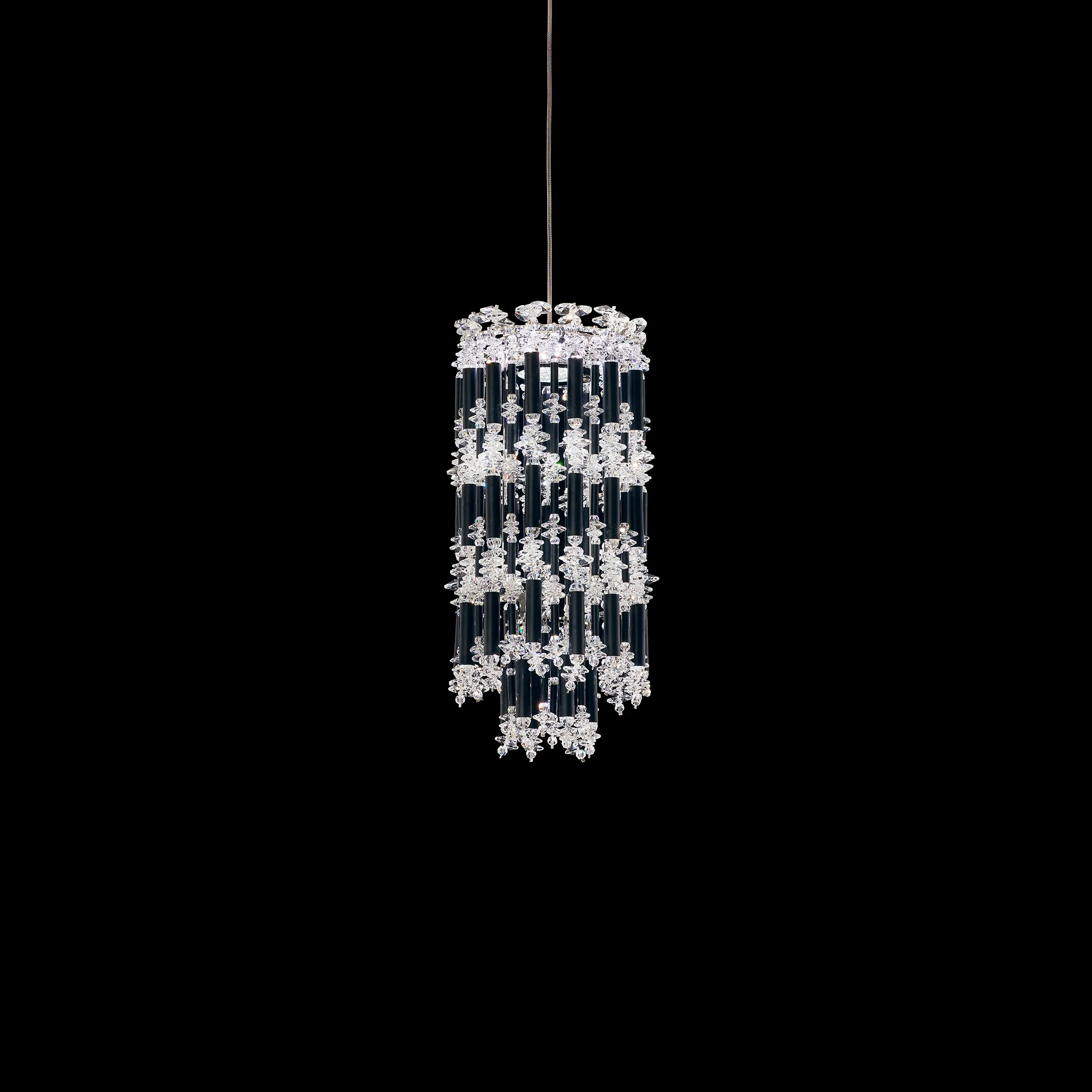 Tahitian LED Mini-Pendant 120V-277V Pendant in Heirloom Gold with Optic Crystal