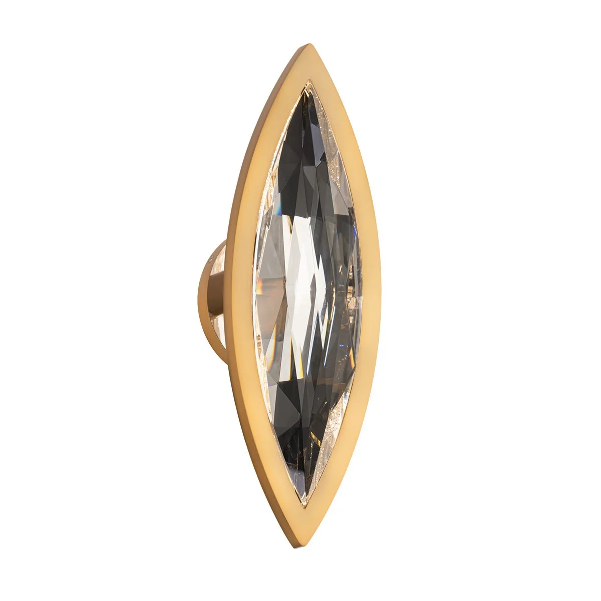 Marchesa 17 120/277V Wall Sconce in Aged Brass with Radiance Crystal Dust