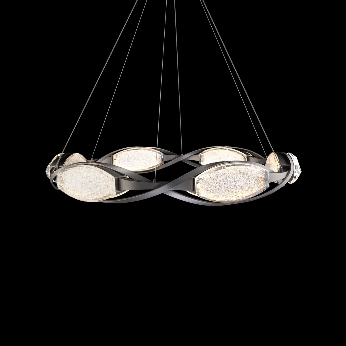 Bijoux LED 3000K/3500K/4000K/5000K Indoor Hanging Lighting in Aged Brass with Radiance® Crystal Dust