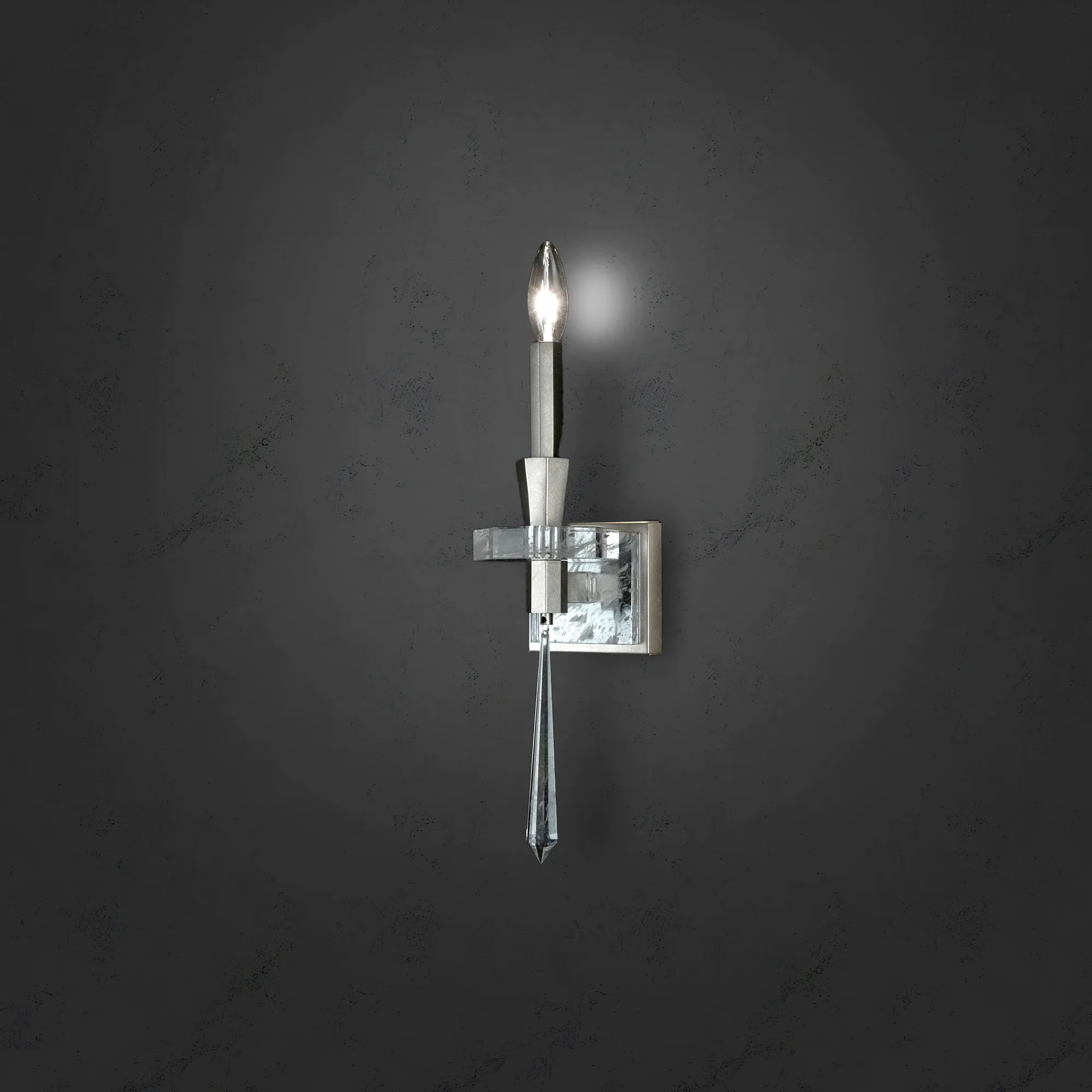Amadeus 1 Light 120V Wall Sconce in Heirloom Gold with Optic Haze Quartz