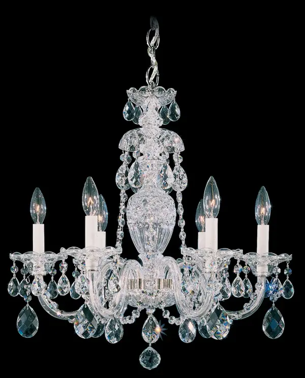 Celebrate classical heritage with the Sterling Collection. These authentic Bohemian crystal Schonbeks are historically patterned with hand-formed crystal arms, finely cut pendants, columns and bobeches. Painstakingly crafted using the same care as the guild masters of old, a Sterling is a magnificent centerpiece fit for a ball in any age.