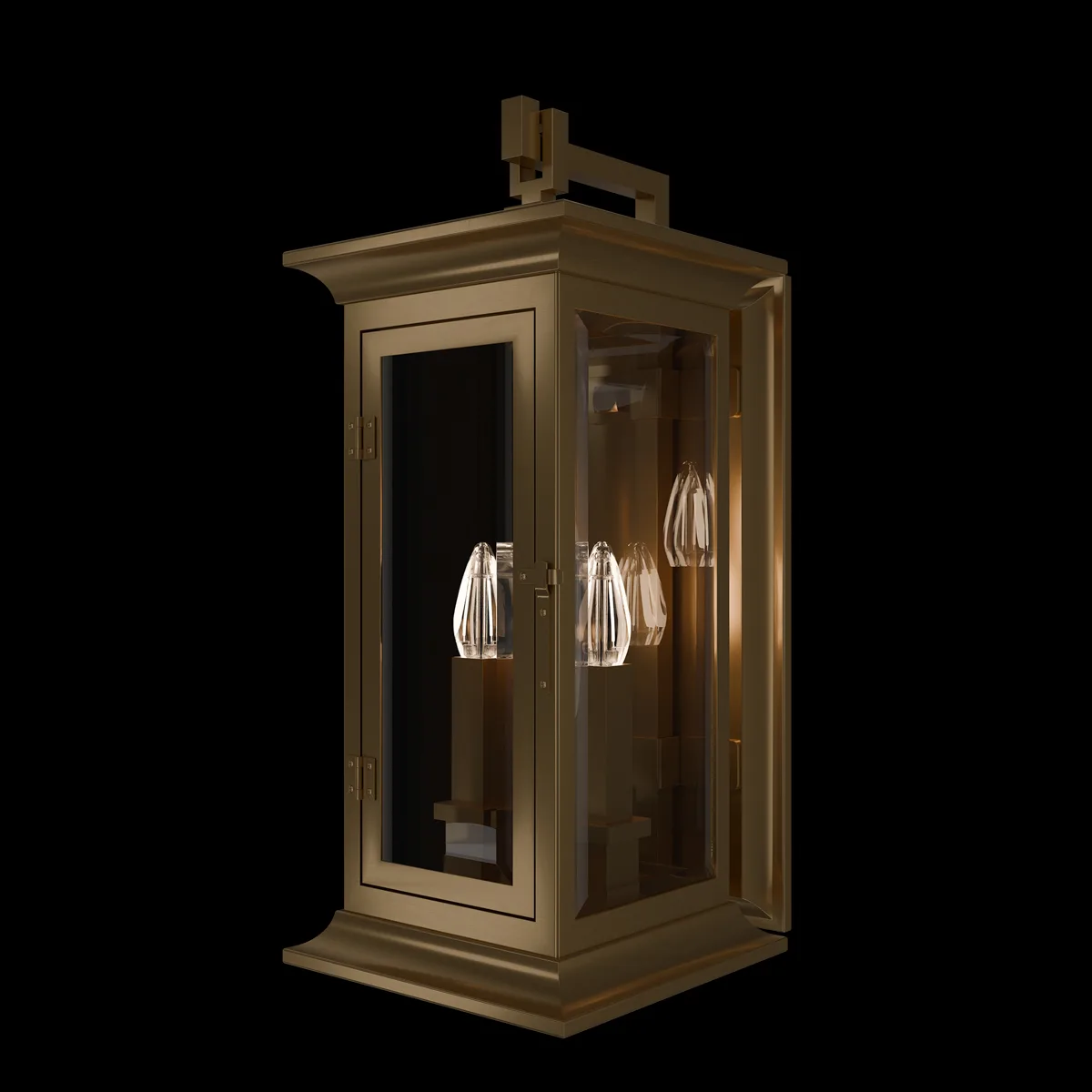 Dresden 3 Light 120V Outdoor Wall Lighting in Burnish Brass