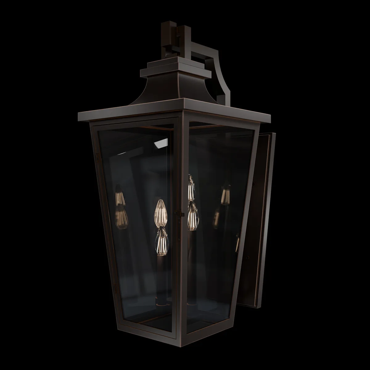 Dannemore 4 Light 120V Outdoor Wall Lighting in Oil Rubbed Bronze