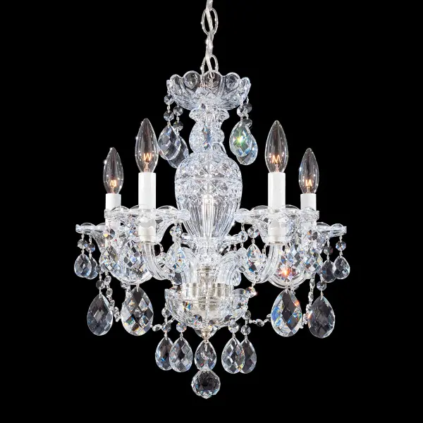 Sterling 5 Light 120V Chandelier in Aurelia with Heritage Handcut Crystal