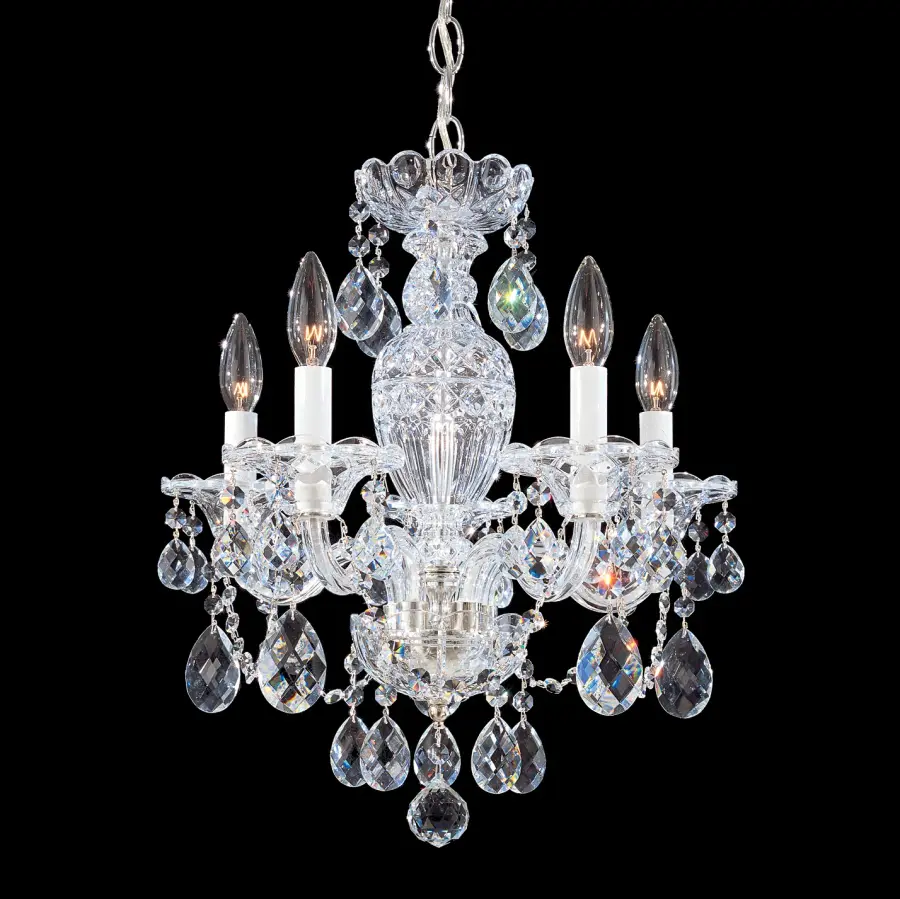 Sterling 5 Light 120V Chandelier in Aurelia with Heritage Handcut Crystal