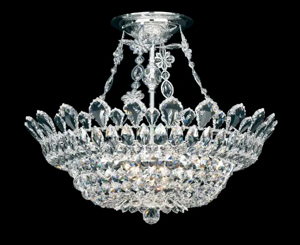 Crowned with identifying crystal pendeloques that fringe the collection, Trilliane blends the grandeur of antiquity with the frosted opulence of an all-crystal masterpiece.  Evoke the enchantment of living as a European royal of a bygone era.