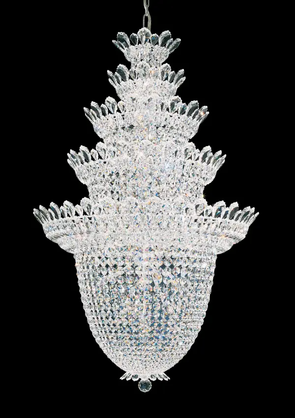 Crowned with identifying crystal pendeloques that fringe the collection, Trilliane blends the grandeur of antiquity with the frosted opulence of an all-crystal masterpiece.  Evoke the enchantment of living as a European royal of a bygone era.