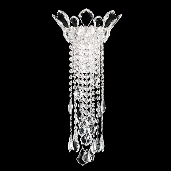 Trilliane Strands 2 Light 120V Wall Sconce in Polished Stainless Steel with Heritage Handcut Crystal