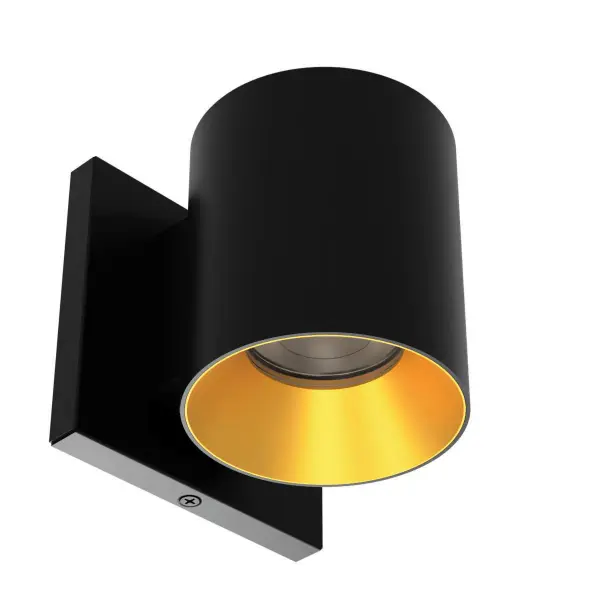 The Zoron series combines sleek aesthetics with exceptional performance. Compact and stylish enough for residential applications, yet powerful enough to be used commercially. With built-in color temperature selection and the option to be used either indoors or out, Zoron adapts to any setting. Regressed trims and specialized TIR optics provide both aesthetic appeal and glare control, making Zoron the perfect blend of form and function. Collection: Zoron Finish: Black/Gold Width: 3.63" Height: 4.25" Length: 3.63" Weight: 2.64 lb Extension from Wall: 3.63" Bulbs Included Number of Bulbs: 1 Maximum Wattage: 15.00 W Bulb Type: Module Light Source: LED Delivered Lumens: 1185.00 lm Color Temperature: 2700 K CRI: 90 Dimmable Beam Spread: 25.00° Rated Average Life: 50000 Voltage: 120.00 V Material: Die-cast aluminum with injection molded low glare trim Country of Origin: China Safety Listing: UL, cUL LED Manufacturer Warranty: 5 Year