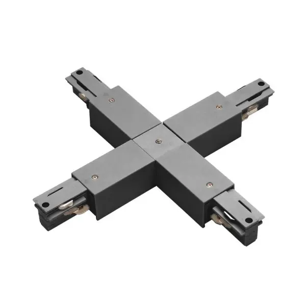 X connector for W Track system. Collection: W Track Sub-Brand: WAC Lighting Finish: Black Notes: X Connector For W Track In Black Width: 10.20" Height: 1.73" Length: 10.20" Weight: 1.01 lb Extension from Wall: 10.20" Light Source: LED Voltage: 277.00 V Country of Origin: China Safety Listing: UL, cUL Safety Rating: UL, cUL LED Manufacturer Warranty: 5 Year Parts Diagram