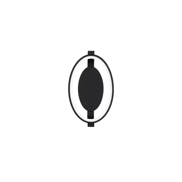 United in design. An oval of illumination frames an inner center offering double the delight. Collection: Solitaire Finish: Black Width: 3.13" Height: 13.13" Length: 8.13" Weight: 2.09 lb Extension from Wall: 8.13" Bulbs Included Number of Bulbs: 1 Maximum Wattage: 14.00 W Bulb Type: Module Light Source: LED Light Output: 1159.00 lm Delivered Lumens: 546.00 lm Color Temperature: 3000 K CRI: 90 Dimmable Rated Average Life: 50000 Voltage: 120.00 V Material: Aluminum frame with silicon diffuser Country of Origin: China Safety Listing: ETL, cETL LED Manufacturer Warranty: 5 year