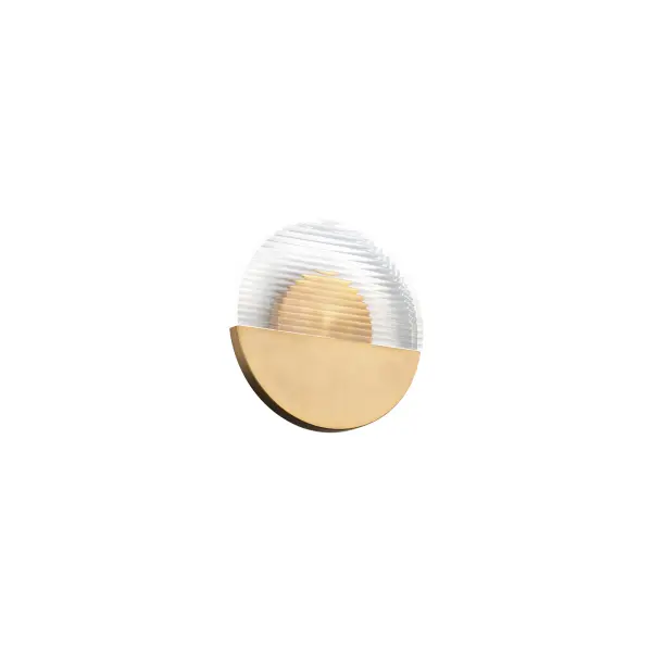 Wax and wane. Like a crescent moon playing hide and seek with the stars and slipping softly through the sky. Clear, ribbed acrylic throws lovely illumination to the room, while subtle down light is delivered from this luminaire’s solid canopy.