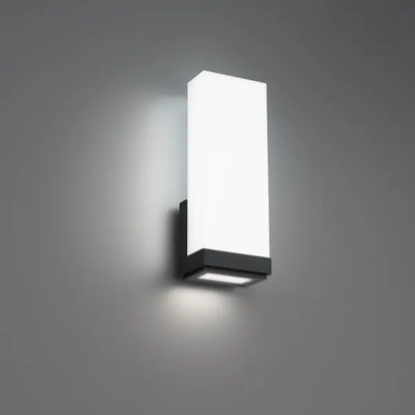 A luminary. Standing on the shoulders of giants. Collection: Coltrane Sub-Brand: DweLED Finish: Black Notes: Coltrane 14" LED Wall Sconce 3500K In Black Width: 4.00" Height: 13.88" Length: 5.25" Weight: 5.95 lb Extension from Wall: 5.25" Bulbs Included Number of Bulbs: 2 Maximum Wattage: 6.50 W Bulb Type: Module Light Source: LED Light Output: 1367.00 lm Delivered Lumens: 989.00 lm Color Temperature: 3500 K CRI: 90 Dimmable Rated Average Life: 60000 Voltage: 120.00 V Material: Aluminum hardware, glass diffuser Country of Origin: China Safety Listing: ETL, cETL LED Manufacturer Warranty: 5 year