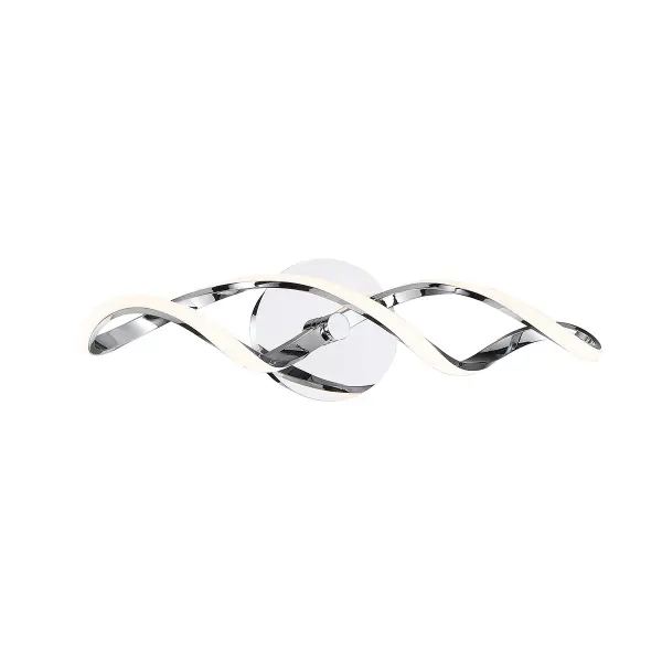 Eternally waving bands of light weave playfully in and out on this flowing modern design.