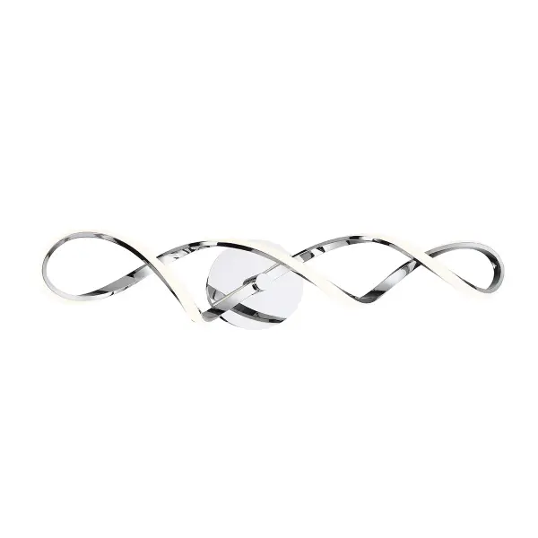 Eternally waving bands of light weave playfully in and out on this flowing modern design.