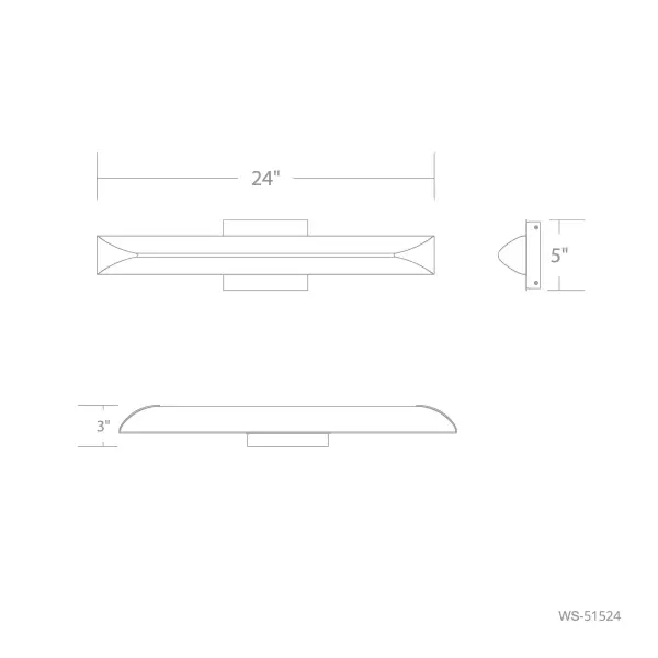 Clean and Simple. A rounded linear silhouette features and white diffuser adorned with triangular end caps and square backplate designed to provide abundant and balanced light through an understated aesthetic.