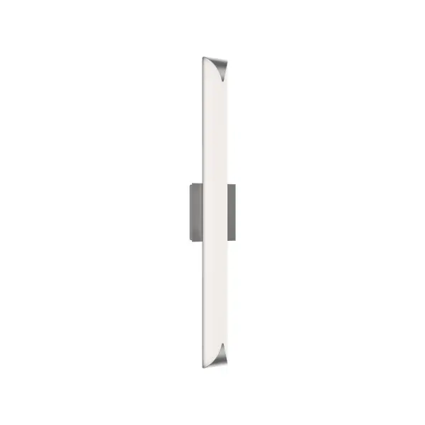 Clean and Simple. A rounded linear silhouette features and white diffuser adorned with triangular end caps and square backplate designed to provide abundant and balanced light through an understated aesthetic.