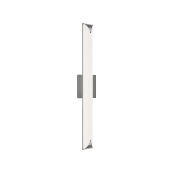 Clean and Simple. A rounded linear silhouette features and white diffuser adorned with triangular end caps and square backplate designed to provide abundant and balanced light through an understated aesthetic.