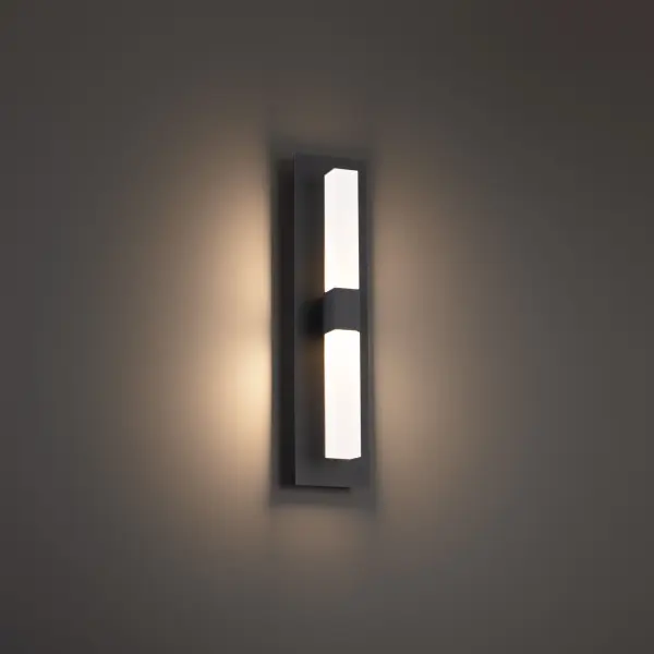 A sleek, discerning minimalist sconce, curved and visually striking. Collection: Camelot Sub-Brand: DweLED Finish: Black Notes: Camelot 16" LED Wall Sconce 3000K In Black Width: 2.25" Height: 16.00" Length: 3.75" Weight: 3.31 lb Extension from Wall: 3.75" Bulbs Included Number of Bulbs: 2 Maximum Wattage: 5.00 W Bulb Type: Module Light Source: LED Light Output: 850.00 lm Delivered Lumens: 428.00 lm Color Temperature: 3000 K CRI: 90 Dimmable Rated Average Life: 50000 Voltage: 120.00 V Material: Iron body, etched acrylic diffuser Country of Origin: China Safety Listing: ETL, cETL LED Manufacturer Warranty: 5 Year