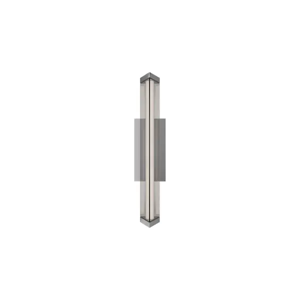 End to End. A triangular clear diffuser encases a rod of LEDs, emitting a generous and even expression of illumination.
