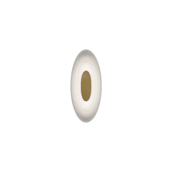 A smooth, layered design of concentric rings frames a crisp central circle. Its low-profile construction minimizes bright horizontal glare while creating a gentle wall wash around the inner plate.