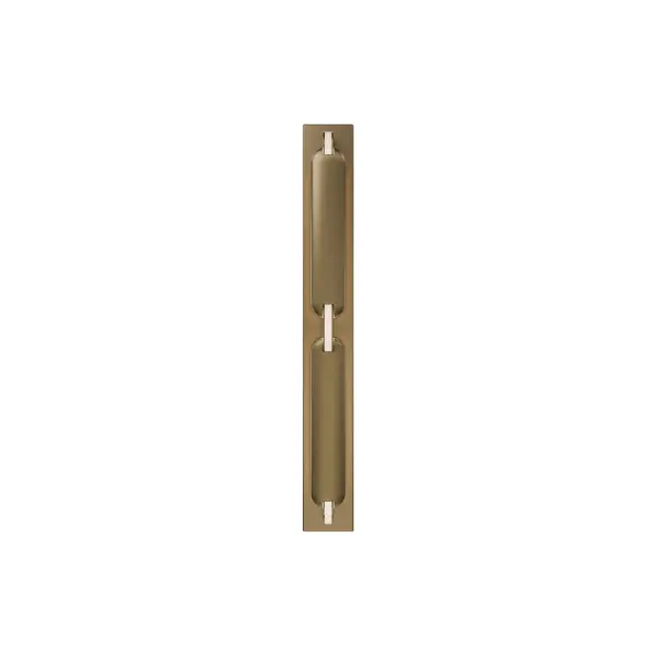Cool Shades. Two illuminated ovals on a rectangular backplate create a unique design for the Bath + Wall Light.