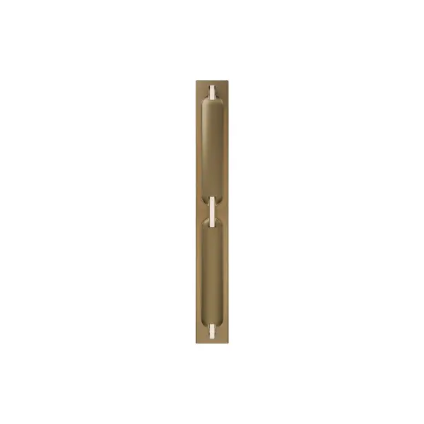 Cool Shades. Two illuminated ovals on a rectangular backplate create a unique design for the Bath + Wall Light.
