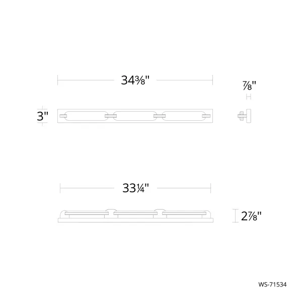 Cool Shades. Two illuminated ovals on a rectangular backplate create a unique design for the Bath + Wall Light.