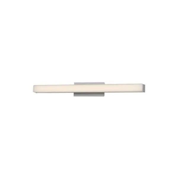 A beautiful bar of pure LED light radiates through the co-extruded acrylic diffuser for brighter illumination, and an adjustable back plate adds versatility to this design's many attributes. It's a clean modern sconce anywhere you mount it.