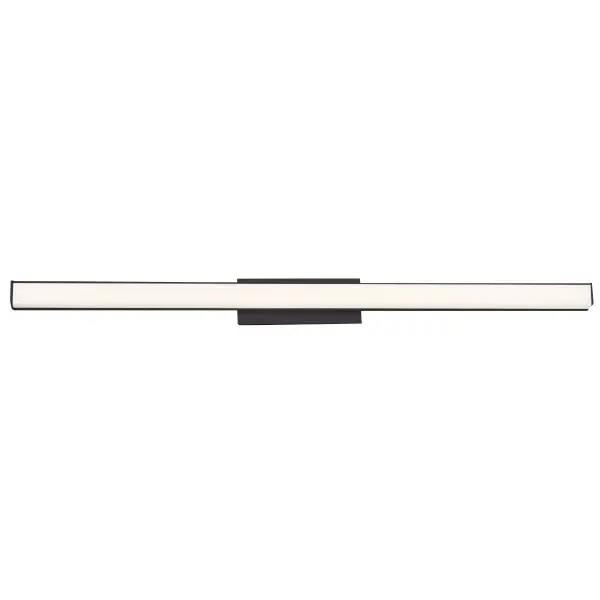 A beautiful bar of pure LED light radiates through the co-extruded acrylic diffuser for brighter illumination, and an adjustable back plate adds versatility to this design's many attributes. It's a clean modern sconce anywhere you mount it. Collection: Brink Sub-Brand: DweLED Finish: Brushed Black Notes: Brink 36" LED Bath & Wall Light 3500K In Brushed Black Width: 2.75" Height: 3.00" Length: 36.00" Weight: 4.08 lb Extension from Wall: 36.00" Bulbs Included Number of Bulbs: 1 Maximum Wattage: 30.00 W Bulb Type: Module Bulb Base: LED Module Light Source: LED Light Output: 2561.00 lm Delivered Lumens: 2180.00 lm Color Temperature: 3500 K CRI: 90 Dimmable Rated Average Life: 85000 Voltage: 120.00 V Material: Aluminum hardware with co-extruded acrylic diffuser Country of Origin: China Safety Listing: ETL, cETL Safety Rating: ETL, cETL LED Manufacturer Warranty: 5 Year Functional, 2 Year Finish Parts Diagram