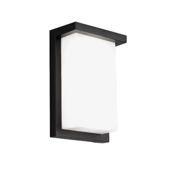 The Vega LED Indoor/Outdoor Wall Sconce is a simple rectangular form featuring an F-1 UV stabilized acrylic shade suitable for both indoors or outdoor applications. This energy efficient illumination will provide ample lighting for a hallway or outdoor space. This fixture utilizes an integrated LED light source, a modern and energy efficient lighting alternative.