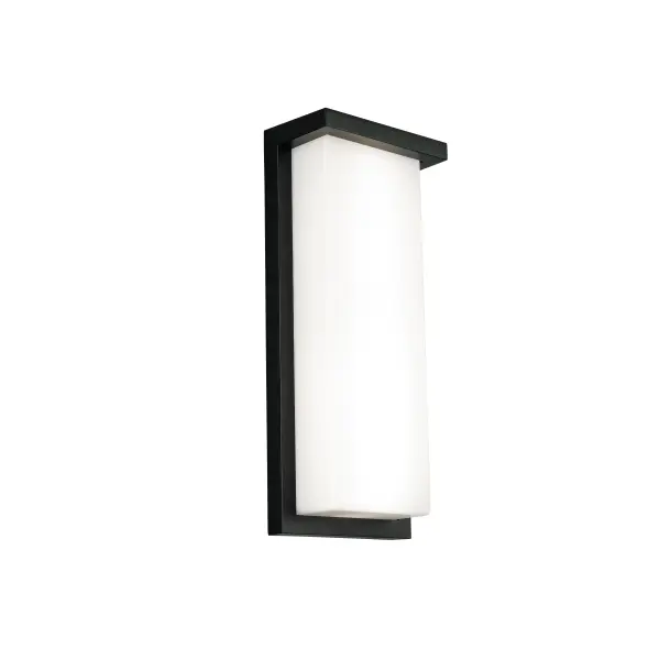 The Vega LED Indoor/Outdoor Wall Sconce is a simple rectangular form featuring an F-1 UV stabilized acrylic shade suitable for both indoors or outdoor applications. This energy efficient illumination will provide ample lighting for a hallway or outdoor space. This fixture utilizes an integrated LED light source, a modern and energy efficient lighting alternative.