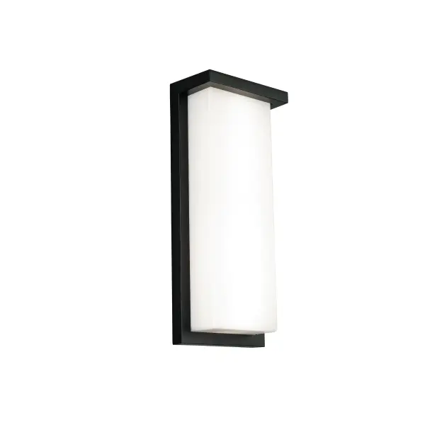 The Vega LED Indoor/Outdoor Wall Sconce is a simple rectangular form featuring an F-1 UV stabilized acrylic shade suitable for both indoors or outdoor applications. This energy efficient illumination will provide ample lighting for a hallway or outdoor space. This fixture utilizes an integrated LED light source, a modern and energy efficient lighting alternative.