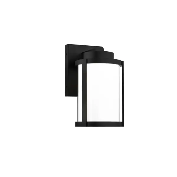 A classic wall fixture that incorporates vintage-style design elements and advanced LED technology. Lantern offers an elegant way to illuminate your walkway, driveway, yard, or patio. The WAC All-in-One CCT Selectable feature allows the user to shift from warm 2700K to 5000K cool white light. Collection: Lantern Finish: Black Width: 5.38" Height: 10.00" Length: 7.13" Weight: 2.65 lb Extension from Wall: 7.13" Bulbs Included Number of Bulbs: 1 Maximum Wattage: 11.00 W Bulb Type: Module Light Source: LED Delivered Lumens: 470.00 lm Color Temperature: 2700 K CRI: 90 Dimmable Rated Average Life: 50000 Voltage: 120.00 V Material: Die-cast aluminum with dual-layer acrylic diffuser Country of Origin: China Safety Listing: ETL, cETL LED Manufacturer Warranty: 5 year