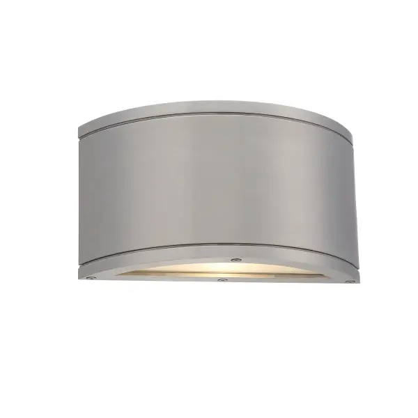 A curved contemporary look with impactful style. Perfect for illuminating the parameter of a home or creating a safe entryway to a building, the modern, minimalist Tube wall mount features a crescent profile. Crafted of aluminum with etched glass, this LED luminaire is offered in five handsome finishes and two energy-efficient LED configurations. Mounts upward or downward to suit nearly any exterior design scheme.