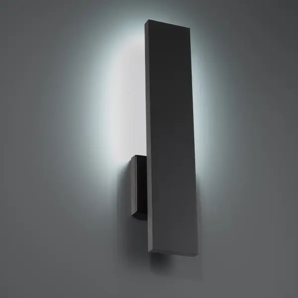 Majestic, keen and sharp. A signature silhouette. Collection: Stag Sub-Brand: DweLED Finish: Black Notes: Stag 18" LED Outdoor Wall Sconce Light 4000K In Black Width: 2.50" Height: 18.00" Length: 4.50" Weight: 5.12 lb Extension from Wall: 4.50" Bulbs Included Number of Bulbs: 1 Maximum Wattage: 16.00 W Bulb Type: Module Light Source: LED Light Output: 1299.00 lm Delivered Lumens: 807.00 lm Color Temperature: 4000 K CRI: 90 Dimmable Rated Average Life: 54000 Voltage: 120.00 V Material: Aluminum body, frosted glass diffuser Country of Origin: China Safety Listing: ETL, cETL LED Manufacturer Warranty: 5 year
